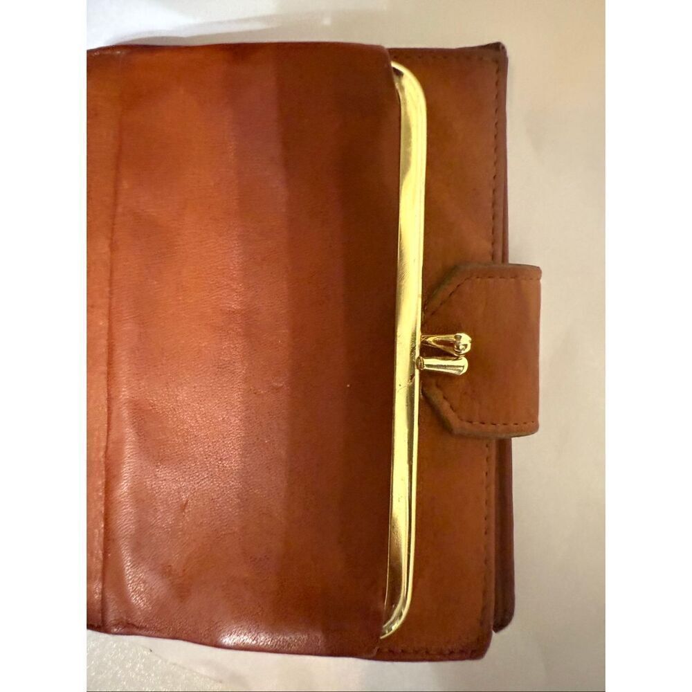 Prince Gardner Unisex Cowhide Leather Bi-fold Card Holder Wallet Tan OS NWOT